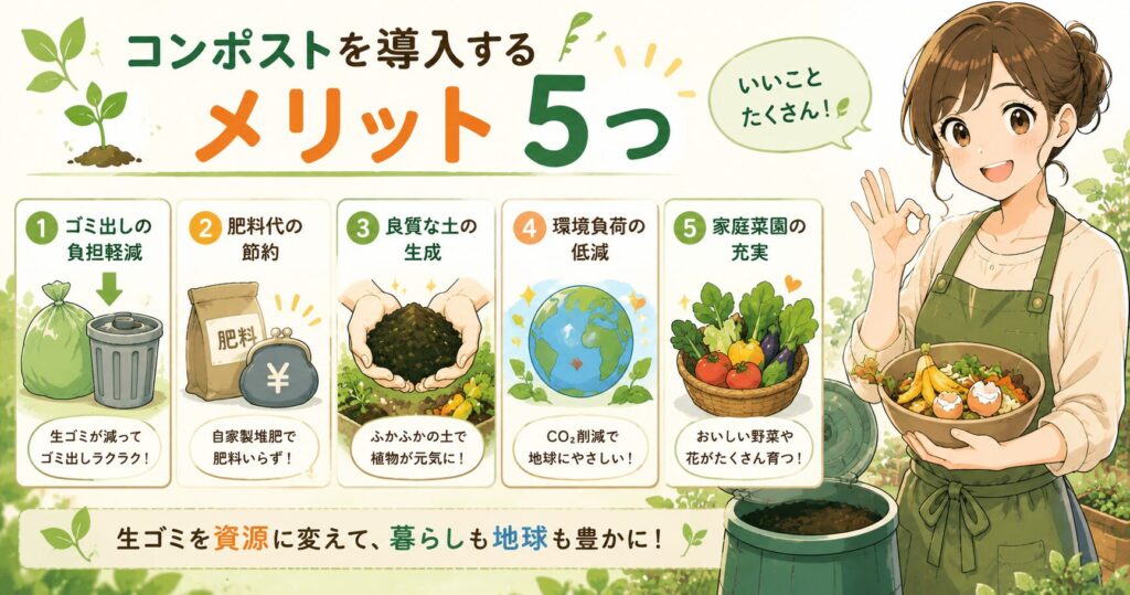 コンポストを導入するメリット5つ