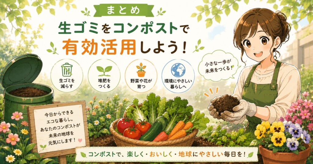 まとめ：生ゴミをコンポストで有効活用しよう