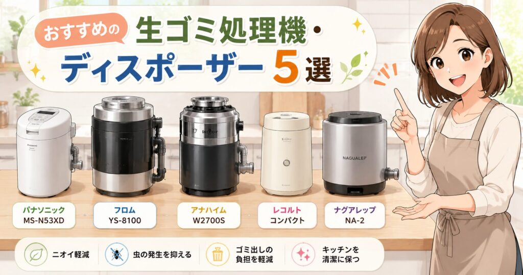 おすすめの生ゴミ処理機・ディスポーザー5選