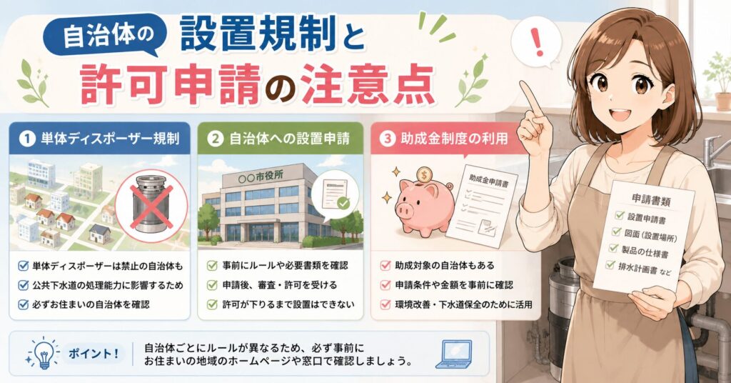 自治体の設置規制と許可申請の注意点
