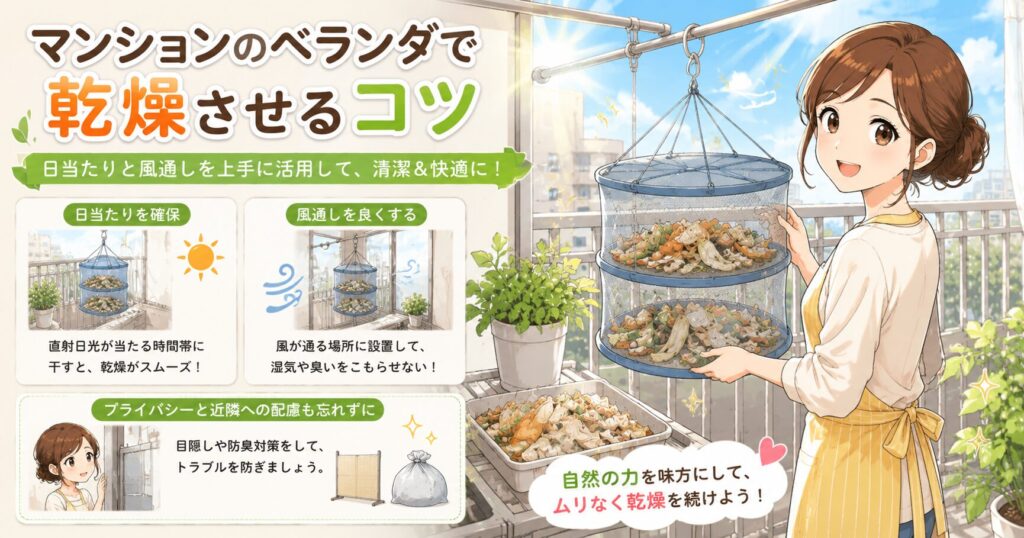 マンションのベランダで乾燥させるコツ