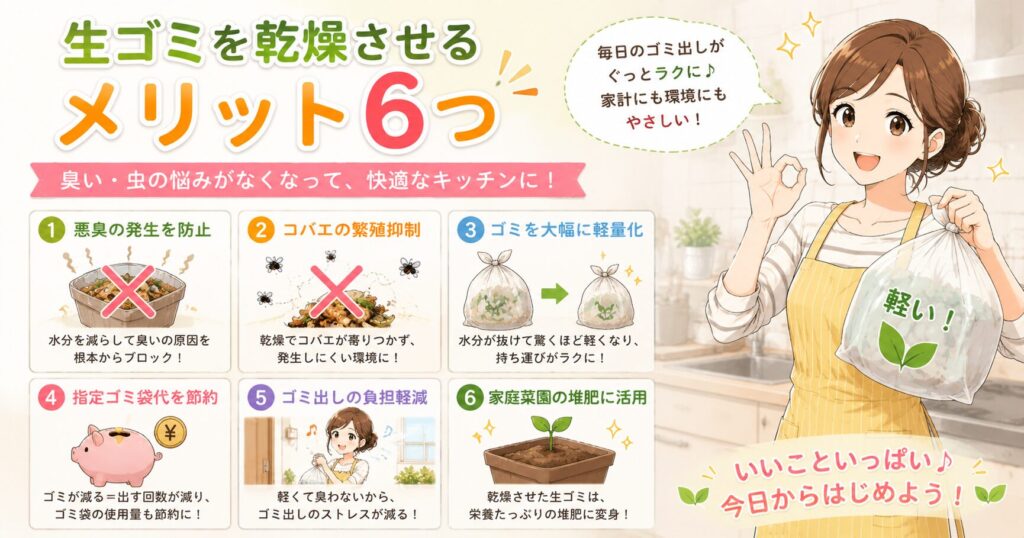 生ゴミを乾燥させるメリット6つ