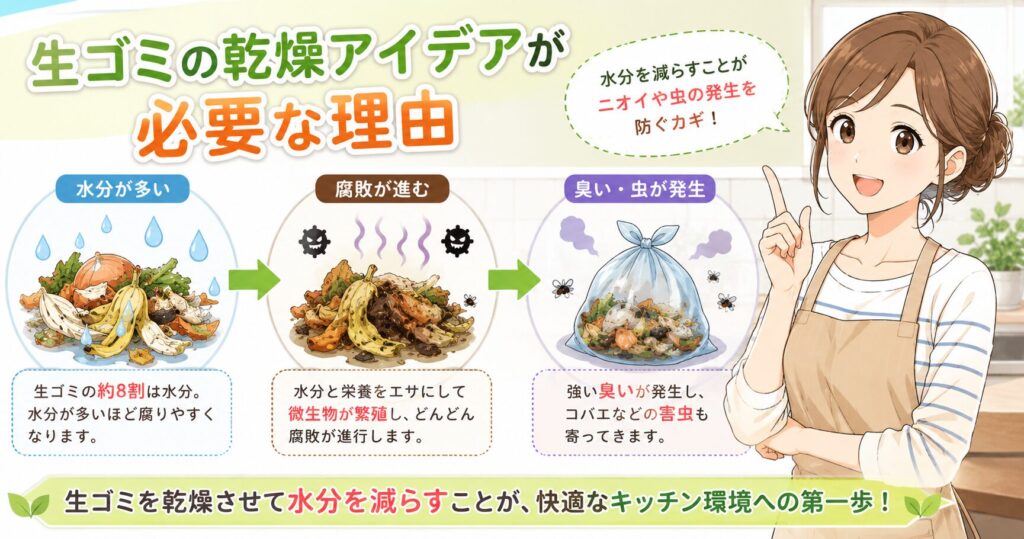 生ゴミの乾燥アイデアが必要な理由