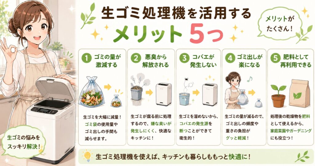 生ゴミ処理機を活用するメリット5つ