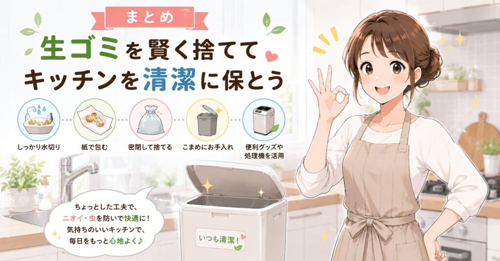 まとめ:生ゴミを賢く捨ててキッチンを清潔に保とう
