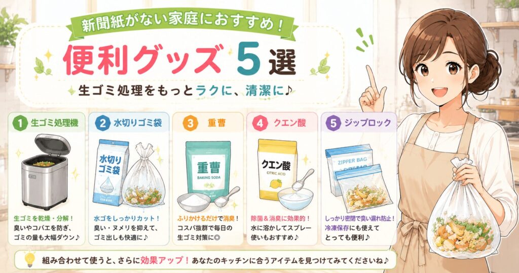 新聞紙がない家庭におすすめの便利グッズ5選