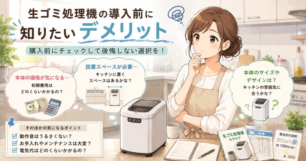 生ゴミ処理機の導入前に知りたいデメリット