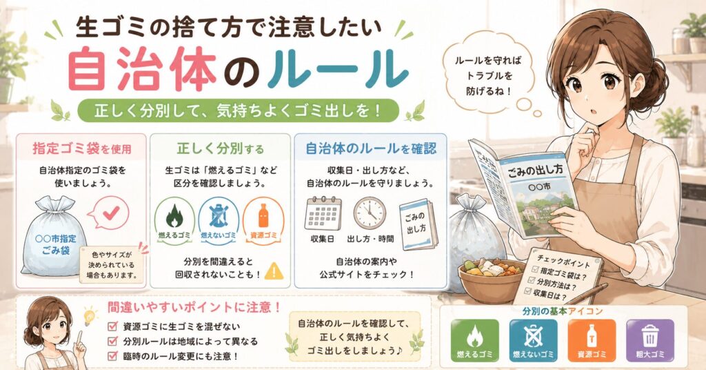 生ゴミの捨て方で注意したい自治体のルール