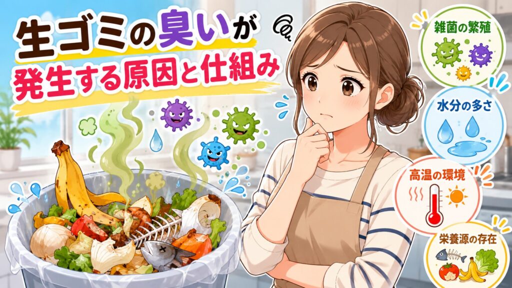 生ゴミの臭いが発生する原因と仕組み