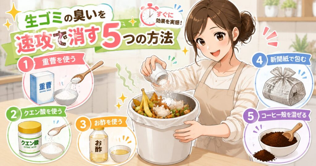 生ゴミの臭いを速攻で消す5つの方法