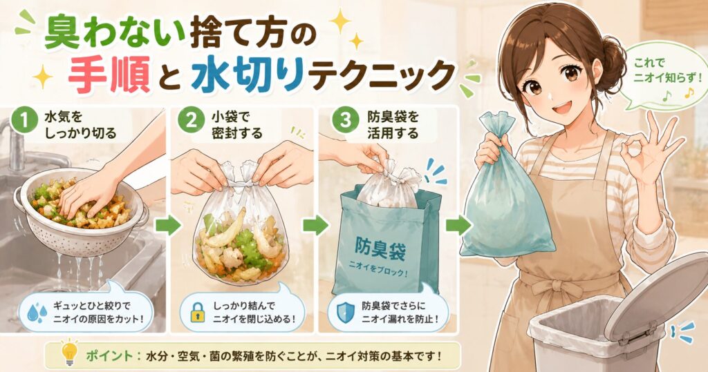 臭わない捨て方の手順と水切りテクニック