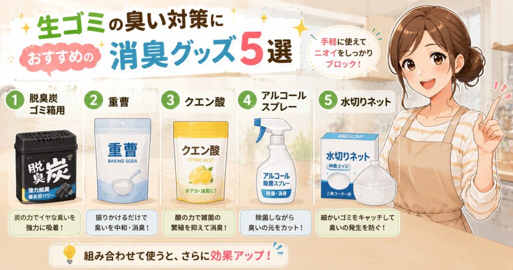 生ゴミの臭い対策におすすめの消臭グッズ5選