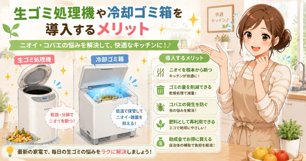 生ゴミ処理機や冷却ゴミ箱を導入するメリット
