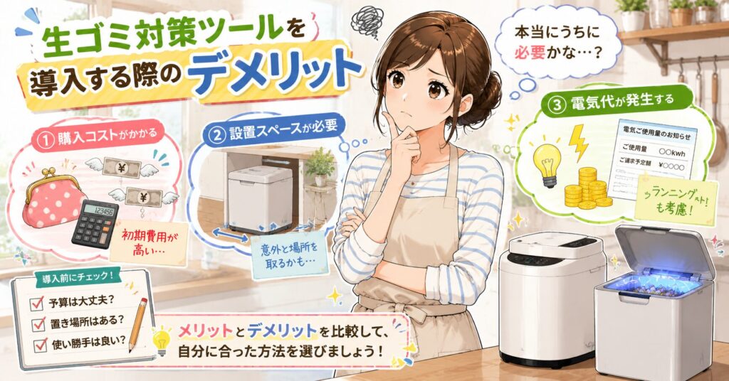 生ゴミ対策ツールを導入する際のデメリット