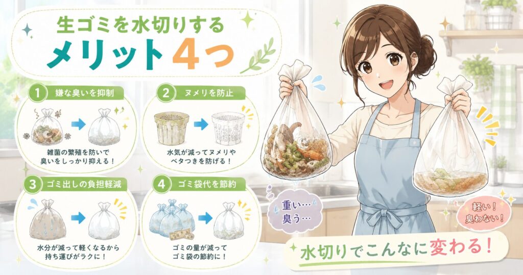 生ゴミを水切りするメリット4つ