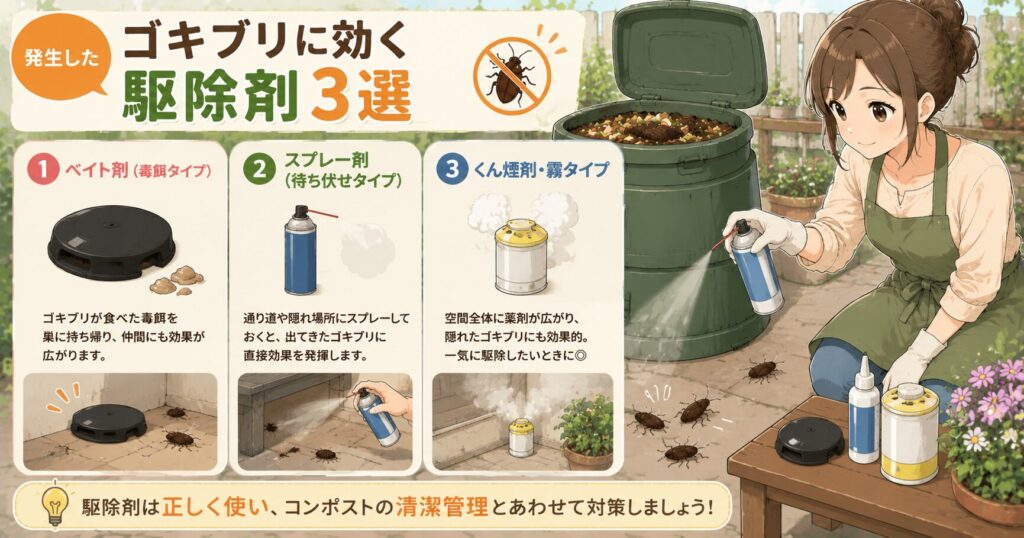 発生したゴキブリに効く駆除剤3選