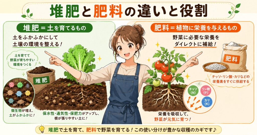 堆肥と肥料の違いと役割を徹底解説