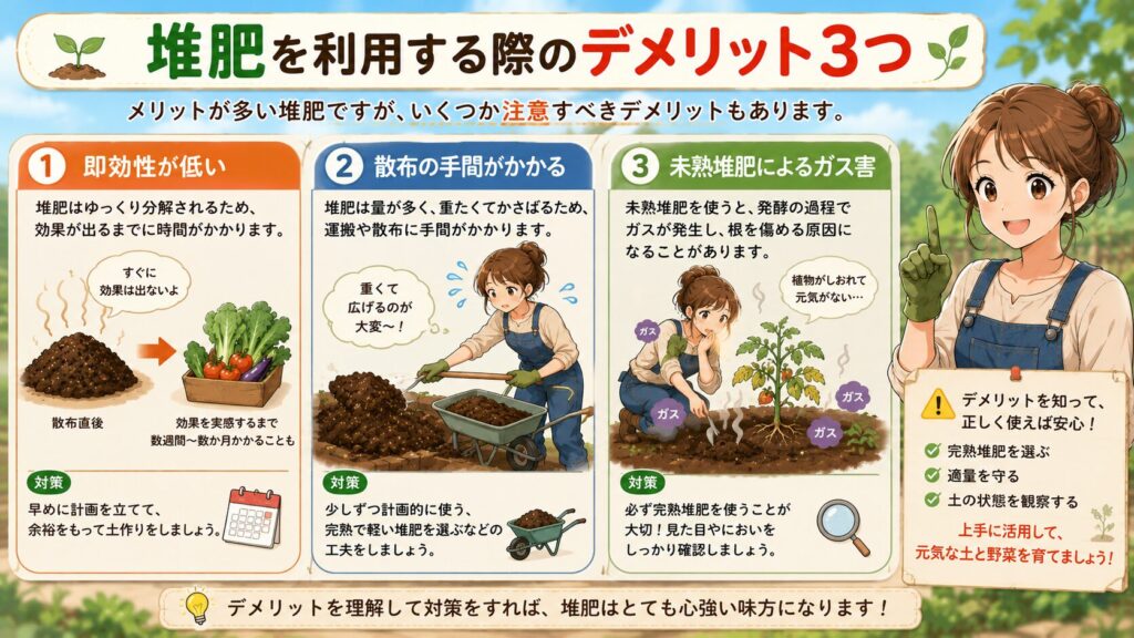 堆肥を利用する際のデメリット3つ