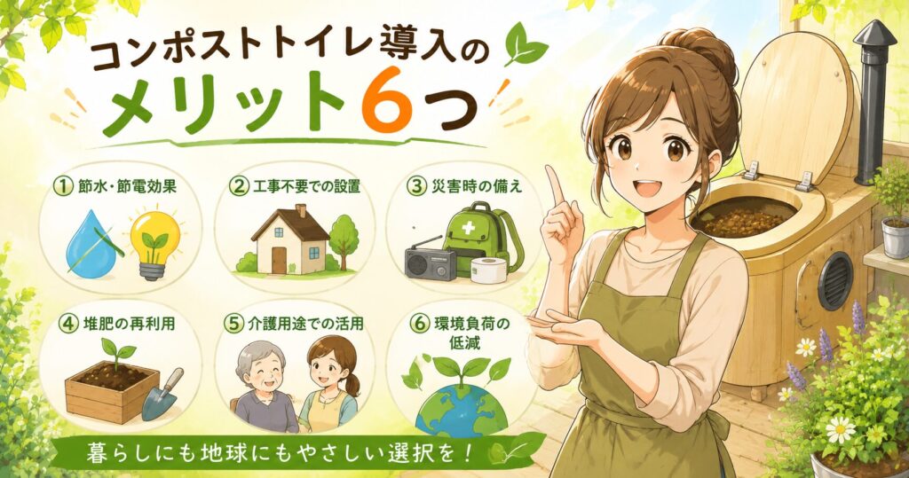 コンポストトイレ導入のメリット6つ