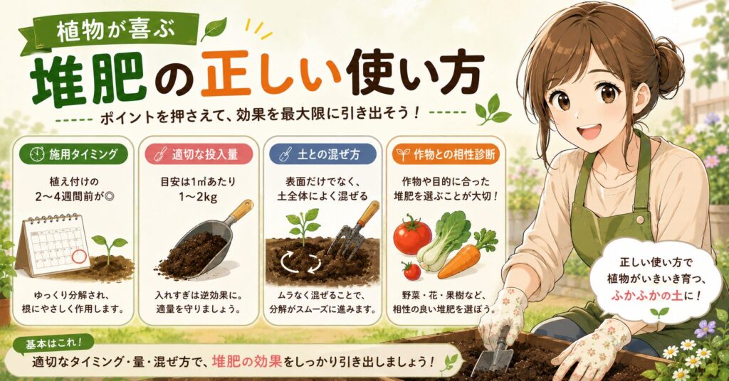植物が喜ぶ堆肥の正しい使い方
