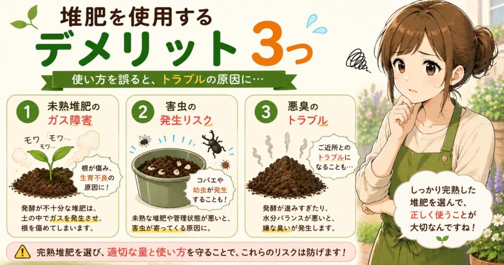 堆肥を使用するデメリット3つ