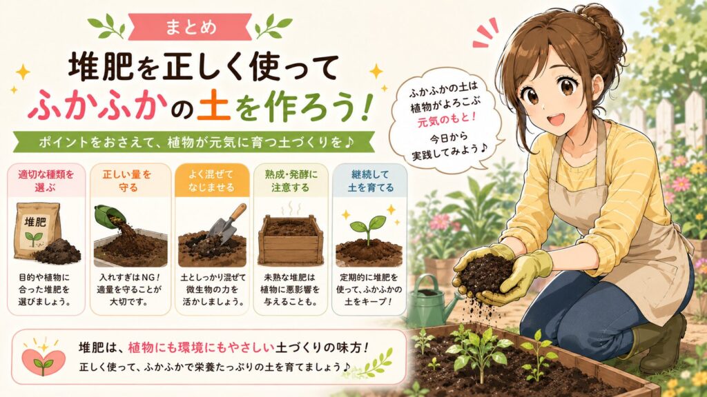 まとめ：堆肥を正しく使ってふかふかの土を作ろう