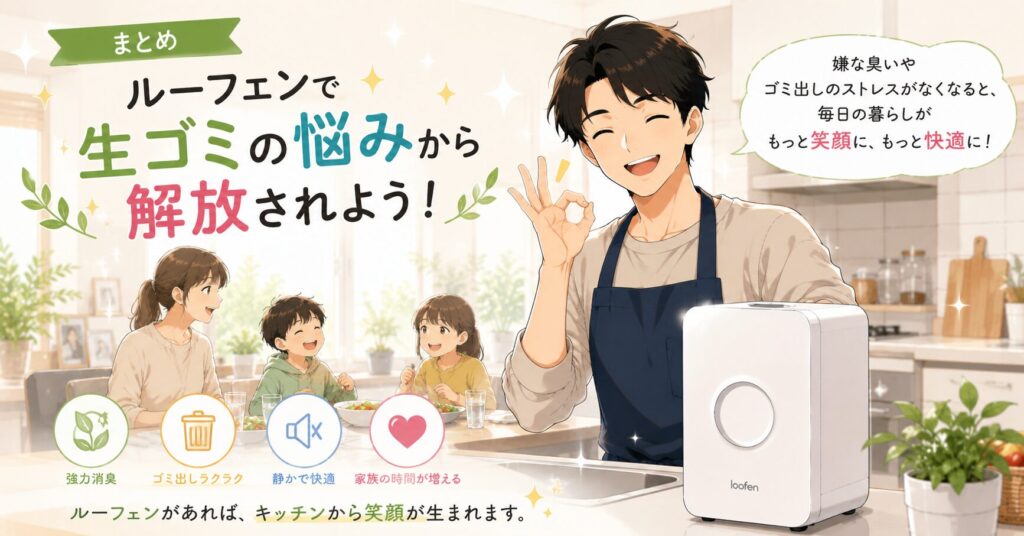 まとめ：ルーフェンで生ゴミの悩みから解放されよう