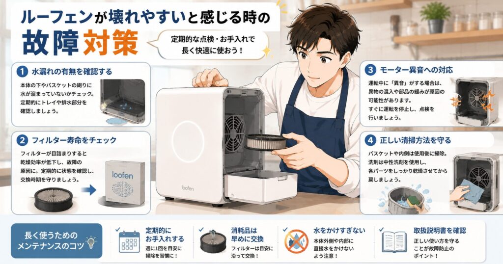 ルーフェンが壊れやすいと感じる時の故障対策