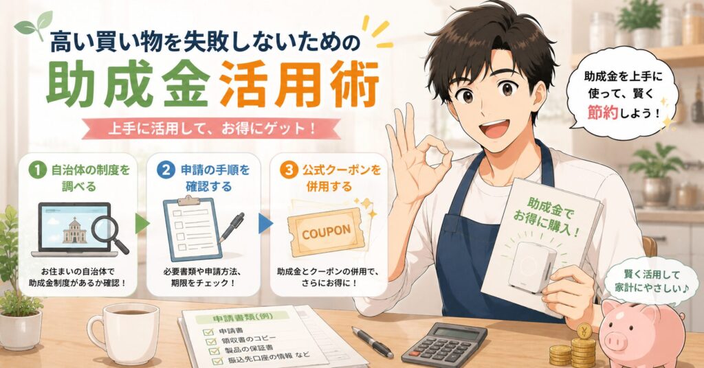 高い買い物を失敗しないための助成金活用術