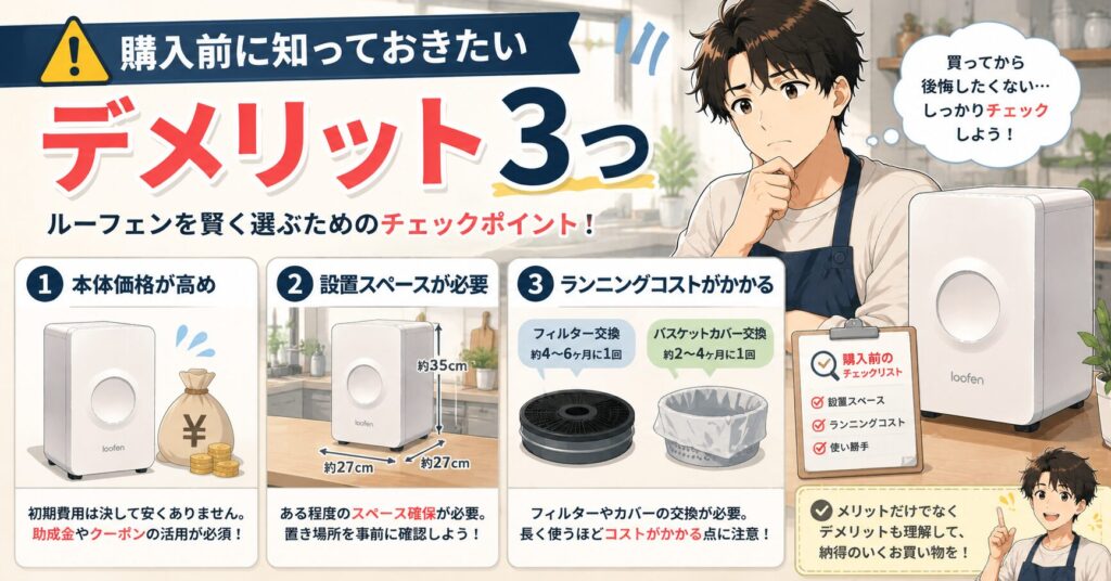 購入前に知っておきたいデメリット3つ