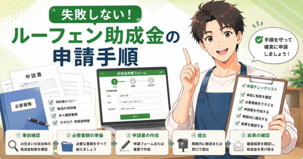 失敗しないルーフェン助成金の申請手順