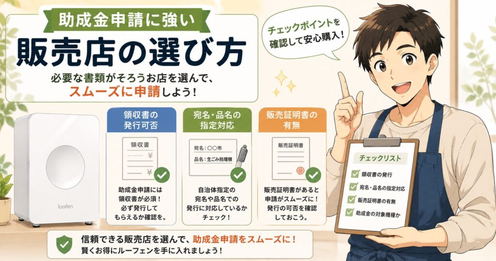 助成金申請に強い販売店の選び方