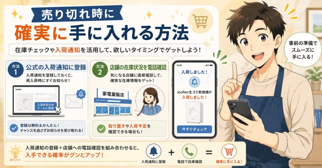 売り切れ時に確実に手に入れる方法