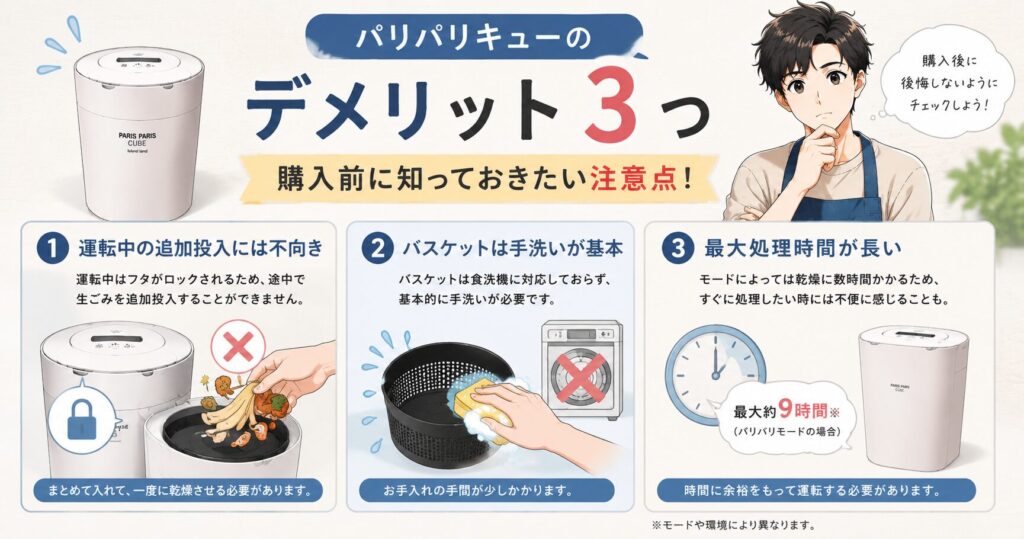 パリパリキューのデメリット3つ