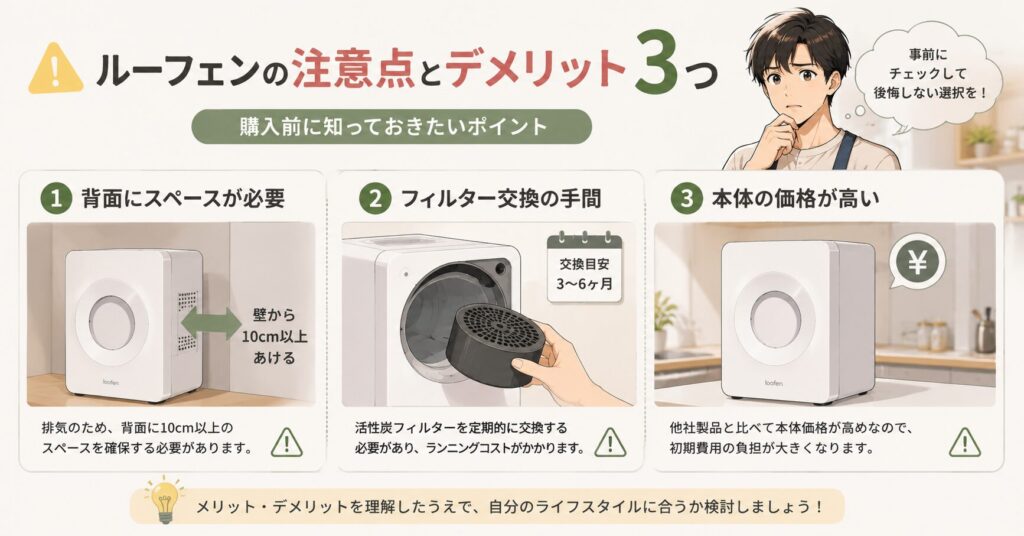 ルーフェンの注意点とデメリット3つ