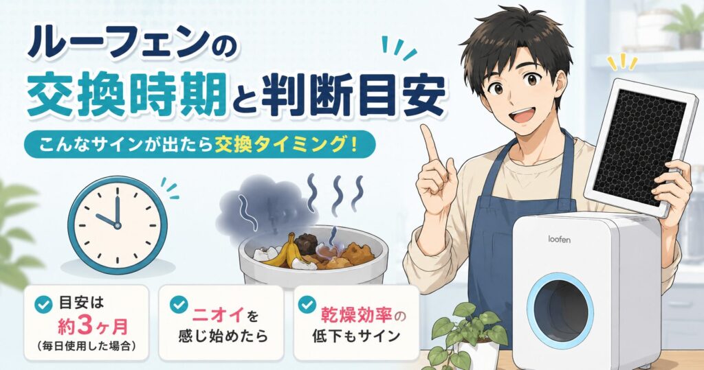 ルーフェンのフィルター交換時期と判断目安