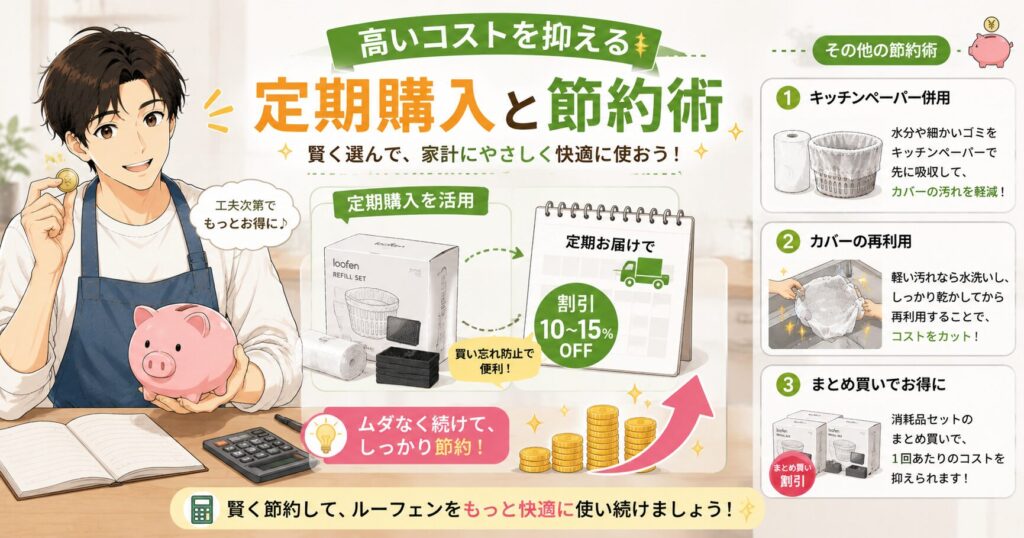 高いコストを抑える定期購入と節約術