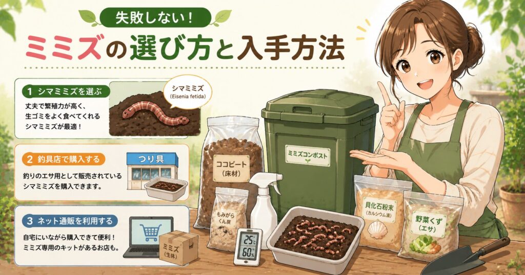失敗しないミミズの選び方と入手方法