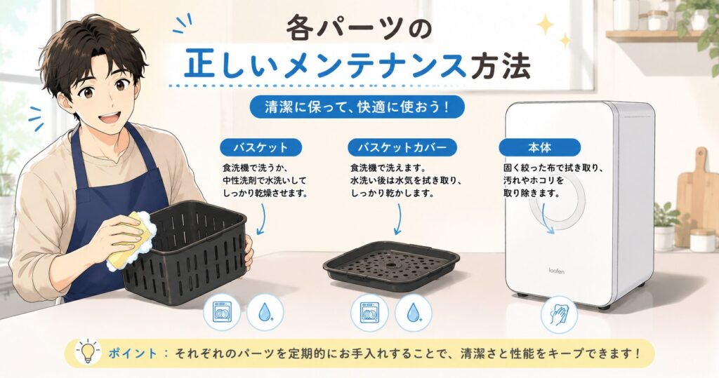 各パーツの正しいメンテナンス方法