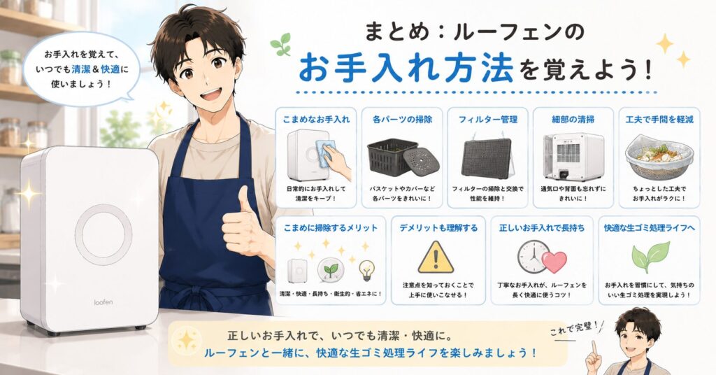 まとめ：ルーフェンのお手入れ方法を覚えよう