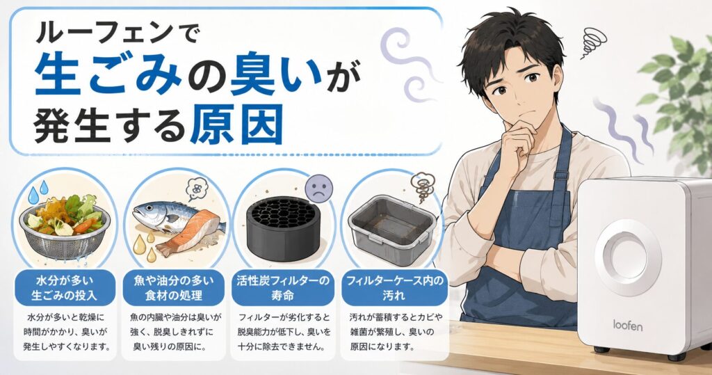 ルーフェンで生ごみの臭いが発生する原因
