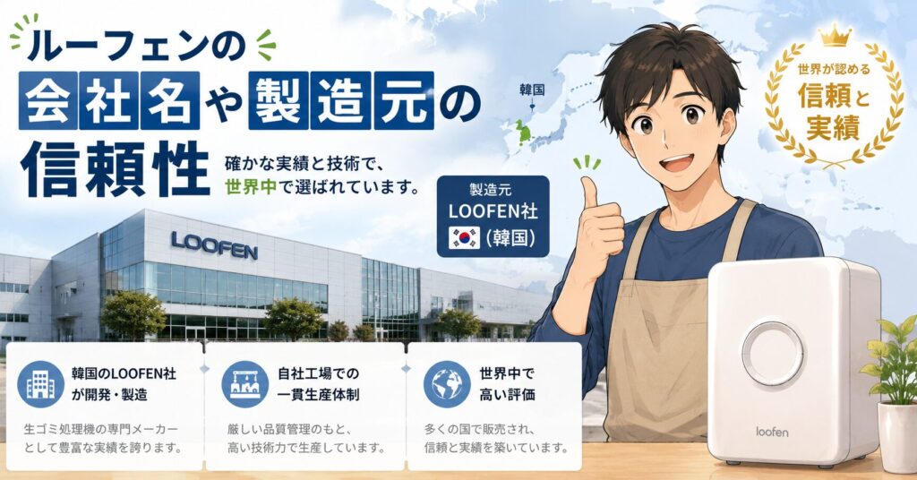 ルーフェンの会社名や製造元の信頼性