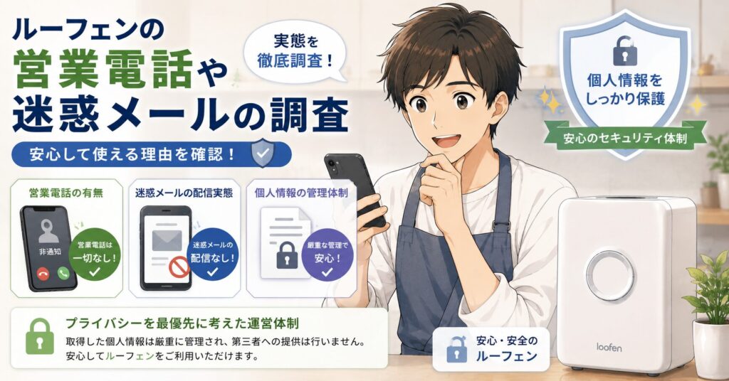 ルーフェンの営業電話や迷惑メールの調査