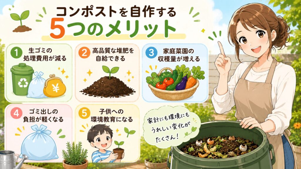 コンポストを自作する5つのメリット