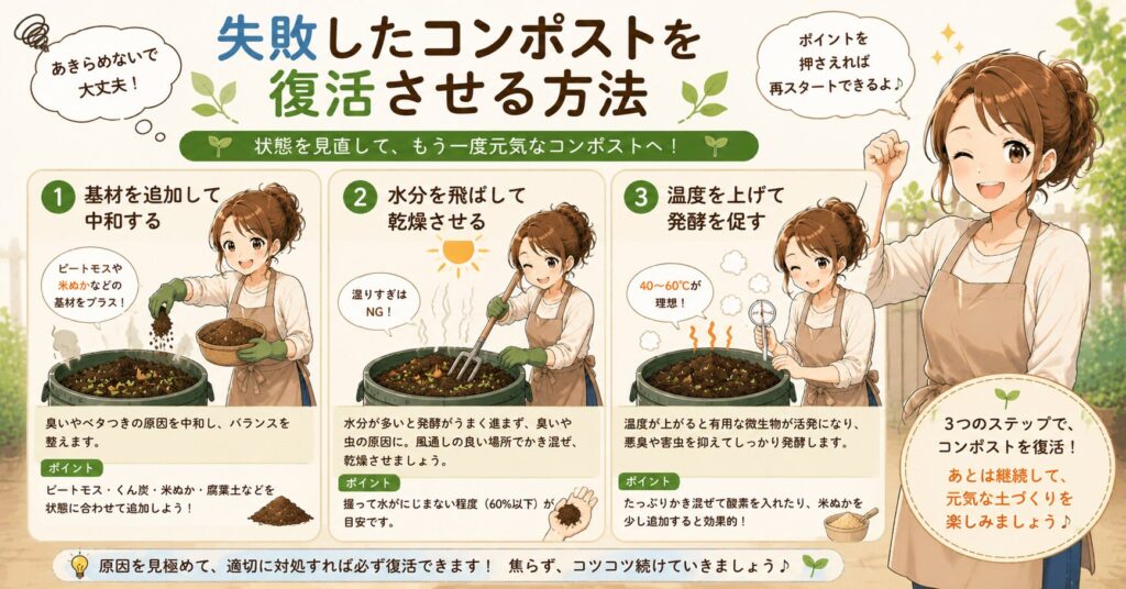 失敗したコンポストを復活させる方法