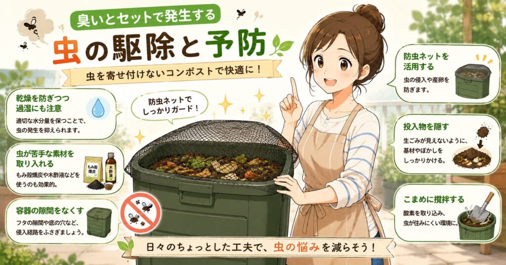 臭いとセットで発生する虫の駆除と予防