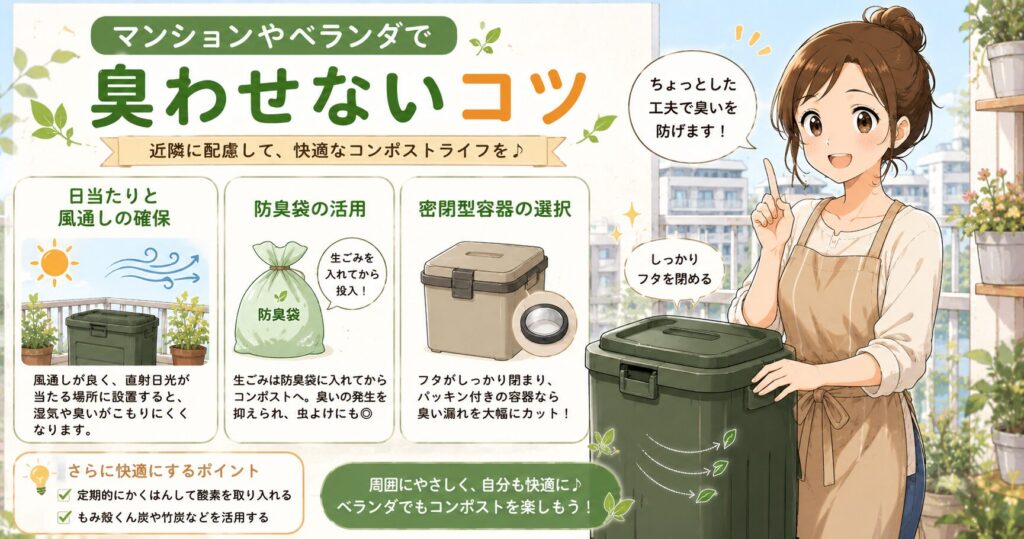 マンションやベランダで臭わせないコツ