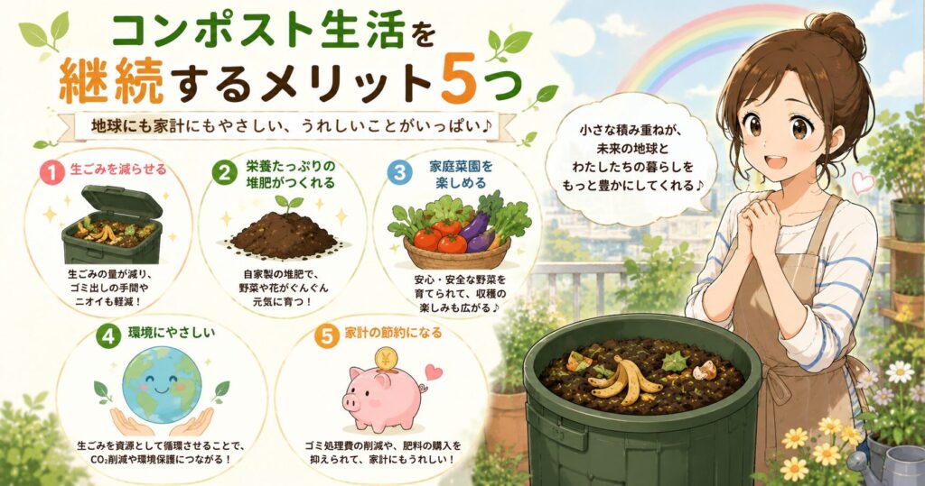 コンポスト生活を継続するメリット5つ
