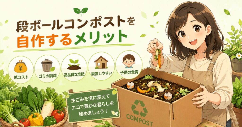 コンポストを段ボールで自作するメリット