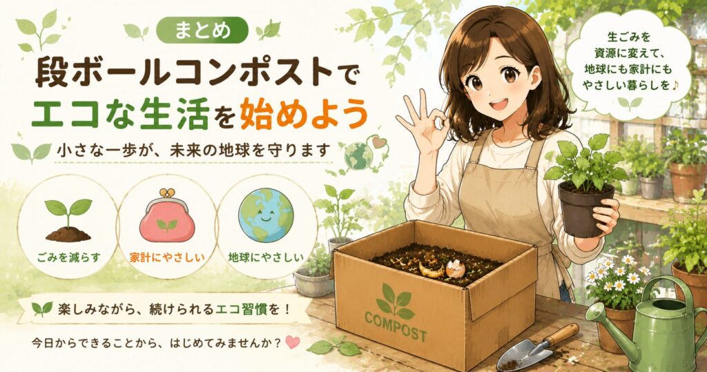 まとめ:段ボールコンポストでエコな生活を始めよう